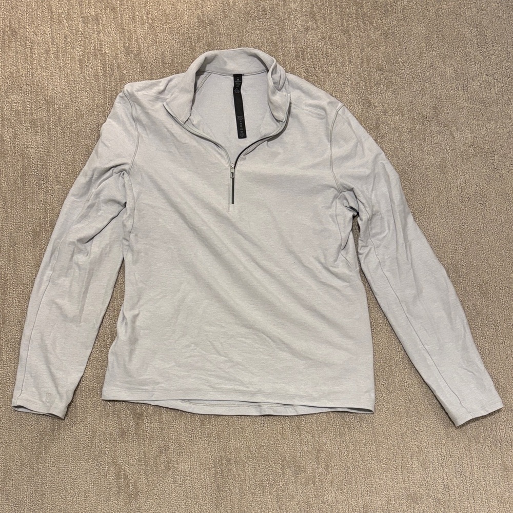 Lululemon Mens Small Light Gray Quarter-Zip Pullover